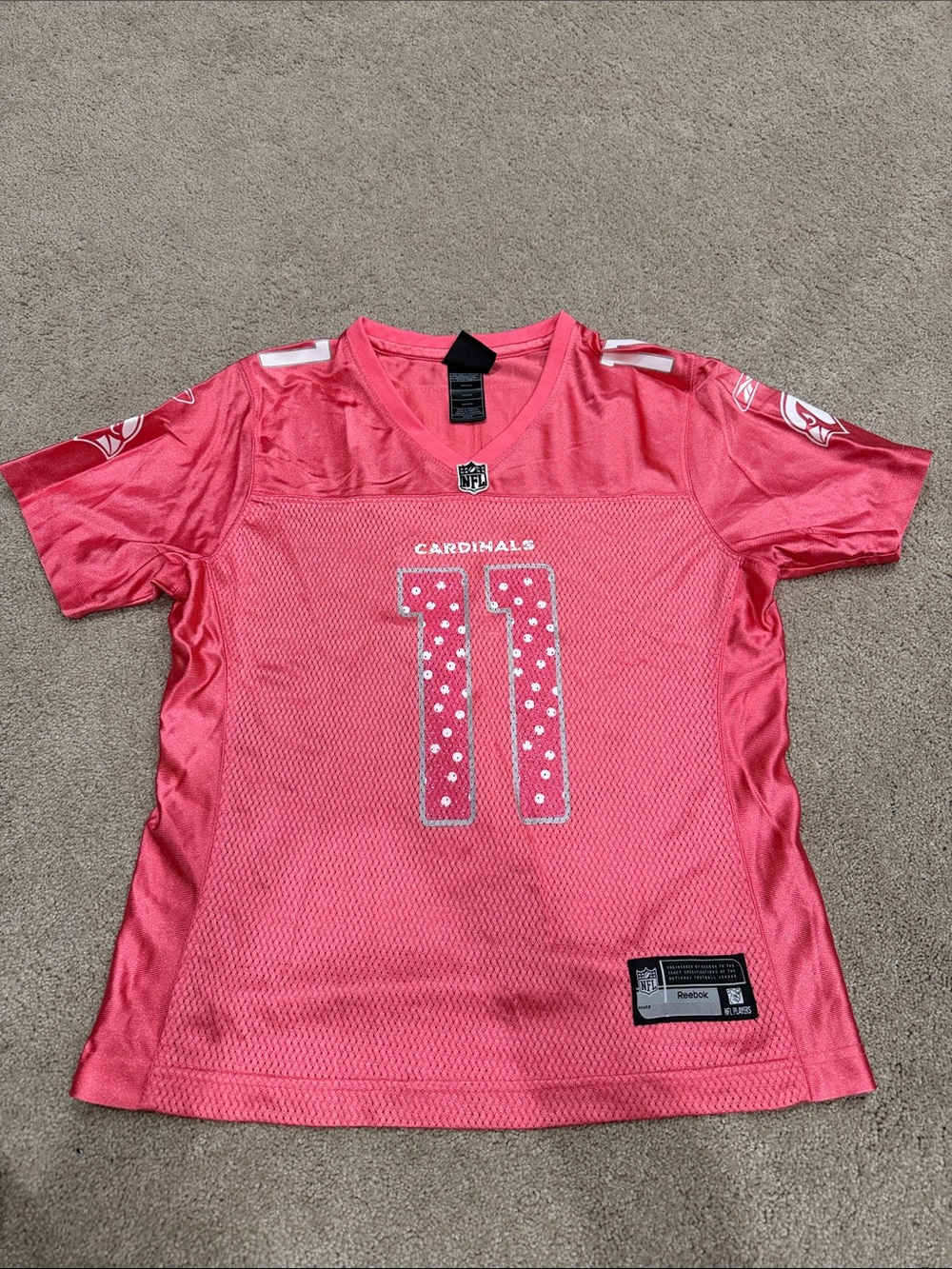 Arizona Cardinals #11 Pink Sparkle Mesh Jersey